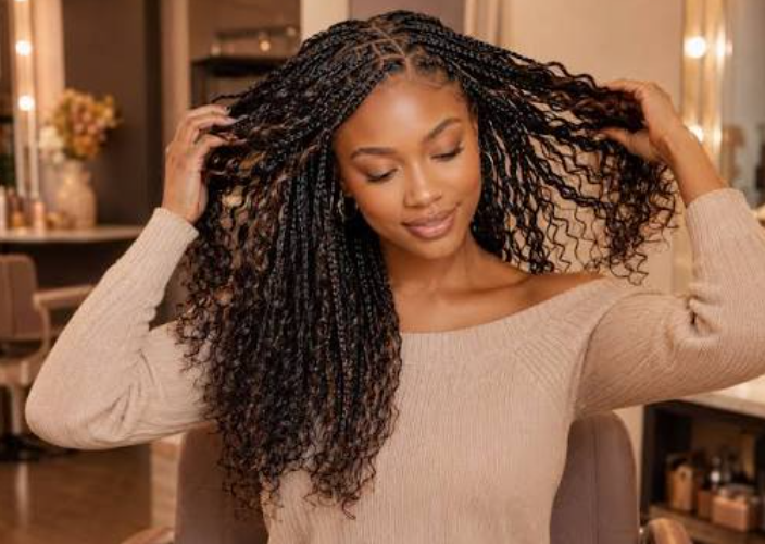 Become an Expert at Creating Full Boho Braids in Less Time Using Feather Crochet Hair